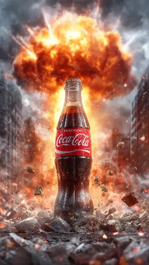 Cinematic Action Poster with Exploding Product Shot