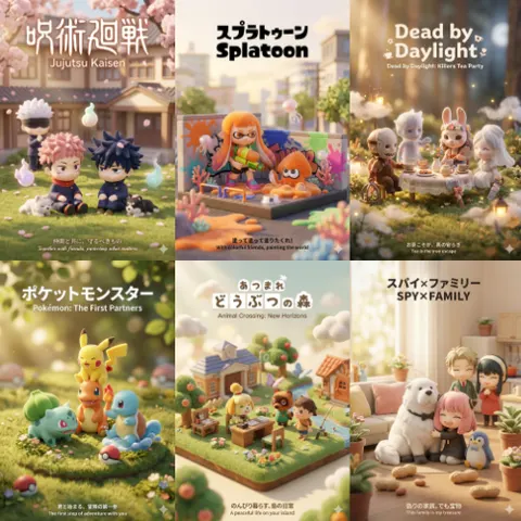 3D Q 版治愈玩具电影海报模板