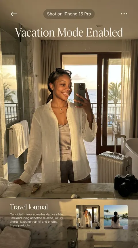 Luxury Vacation Creator Mirror Selfie