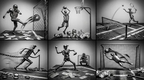 Scrap Metal Sports Dioramas