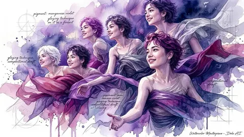 大气水彩艺术插画