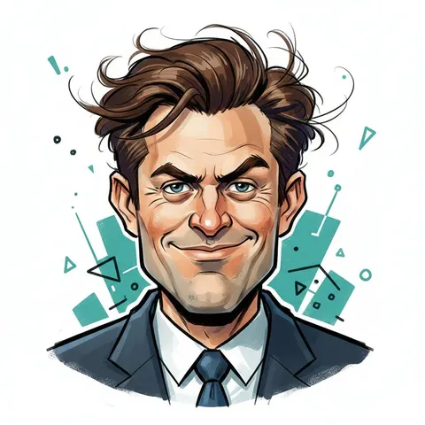 Editorial Caricature Illustration of a Man