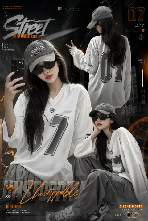 Urban Streetwear Girl Collage
