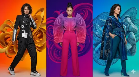 Fashion Campaign Triptych Layout