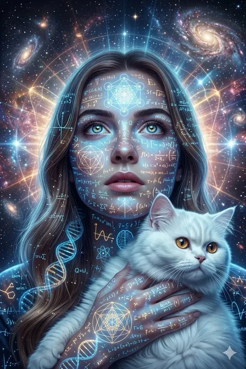 宇宙科学可视化概念肖像