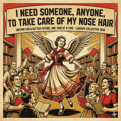 Propaganda Poster Style: Nose Hair Horror
