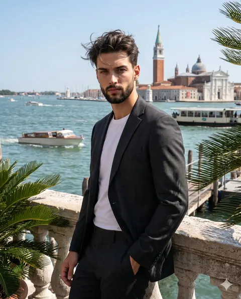 Upscale Mediterranean Travel Menswear Photography