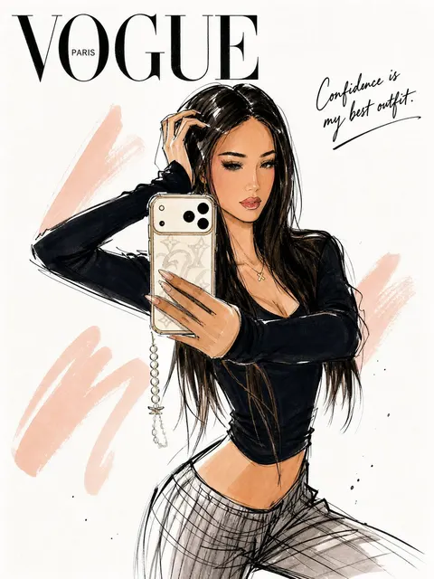 Vogue Fashion Illustration Sketch