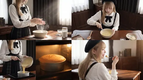 电影感蛋糕制作过程视频