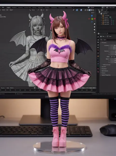 生成高端手办与 3D 模型图