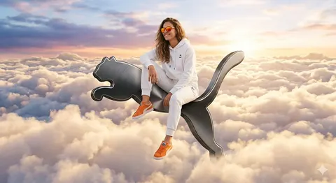 云端悬浮 Puma 标志高定广告