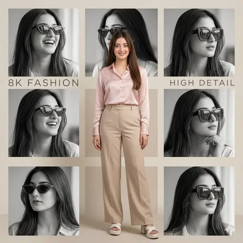 Pink Shirt Collage Portrait