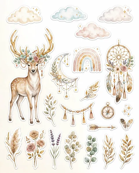 Luxury Boho Sticker Collection
