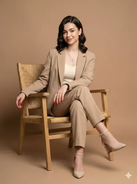 优雅女性专业影棚肖像