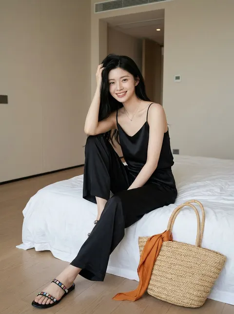 极简生活风肖像：自然柔光与优雅穿搭