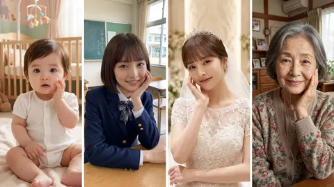 女性从成年到老年的年龄演变图