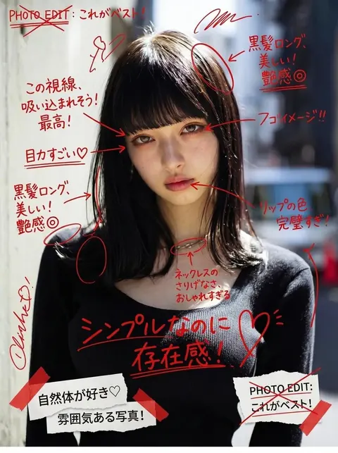 女性图像标注与手写赞美评论