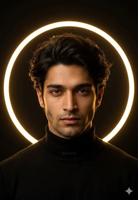 Sacred Geometry Halo Portrait