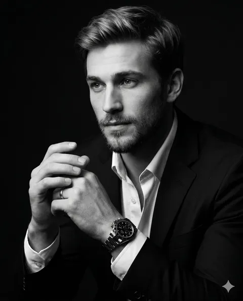 Dramatic Chiaroscuro Cinematic Portrait