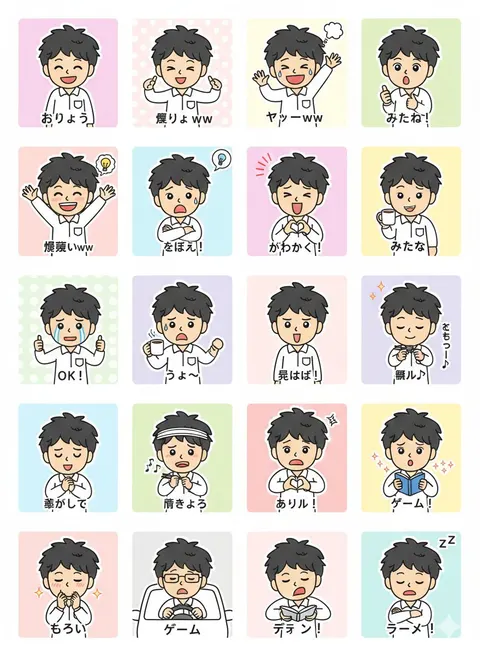 LINE 贴纸批量生成提示词