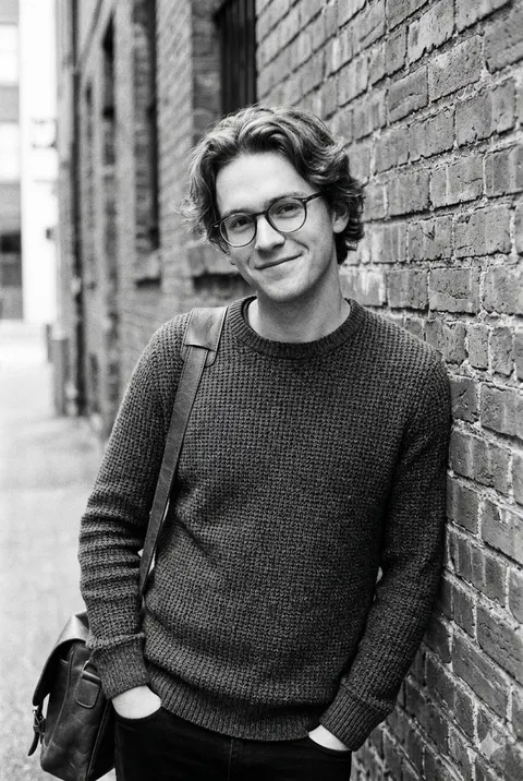 Black and White Urban Male Portrait