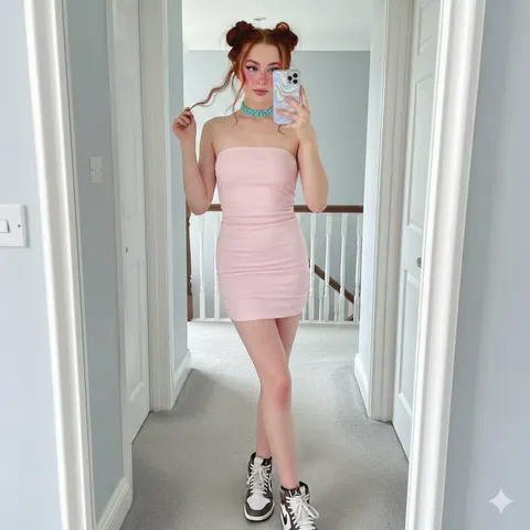 E-Girl 风格对镜自拍