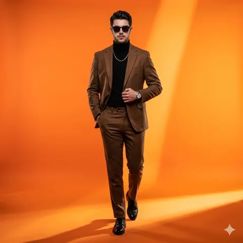 High-Fashion Gradient Studio Portrait