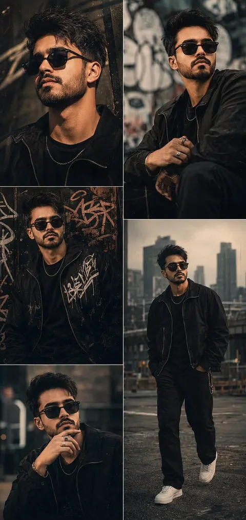 Cinematic Male Editorial Collage