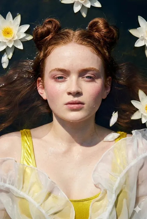 Ethereal Portrait Floating in Water