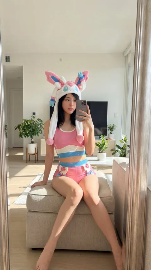 Jisoo 赛尔维翁对镜自拍