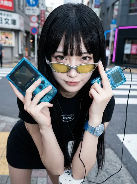 生成 Y2K 风格日本时尚博主肖像