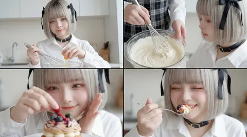 用 AI 视频工具制作电影感甜品特写
