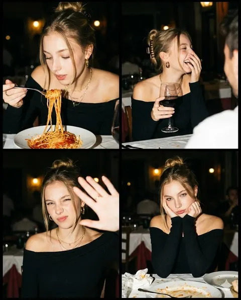 意式 trattoria 闪光灯美食四格
