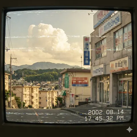 千禧年旧胶片风格日本郊区
