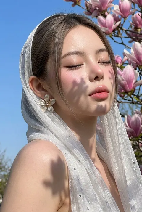 玻璃肌夏日人像肖像