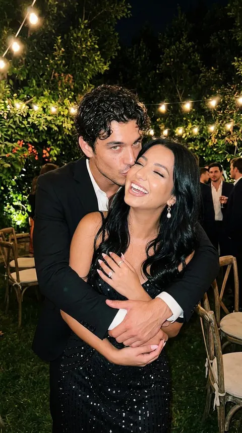 Candid Garden Party Couple Photo