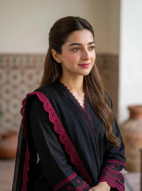 Pakistani Traditional Dress Cinematic Portrait