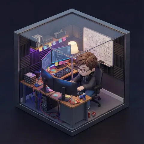 等距视角 3D 微缩房间与 Q 版角色