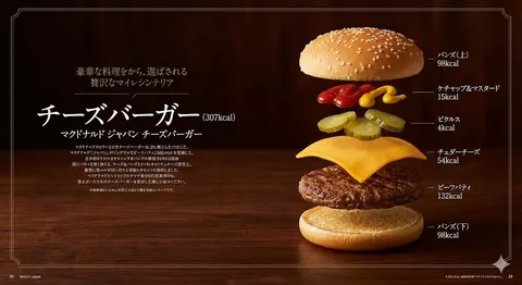 麦当劳芝士汉堡爆炸图