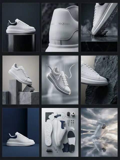 Alexander McQueen 男鞋广告九宫格