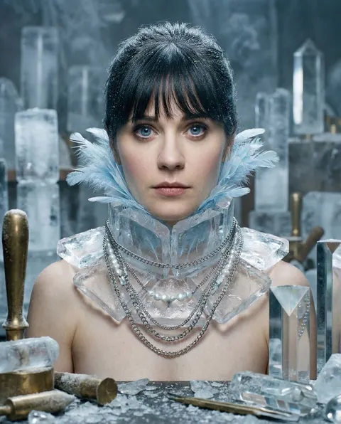 Glacial Avant-Garde Beauty Portrait