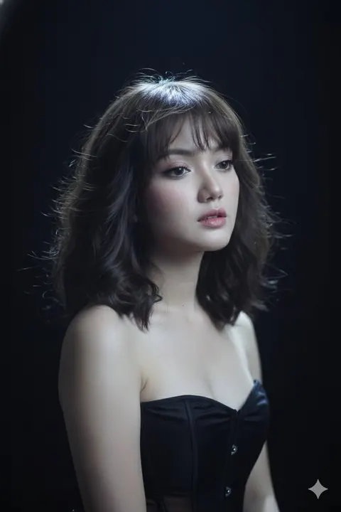 空灵韩剧风亚洲女性肖像