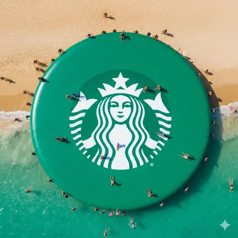 热带海滩巨型充气 WhatsApp 美人鱼标志