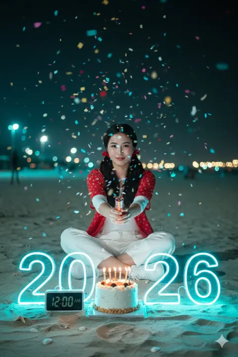 2026 年电影感生日夜景人像