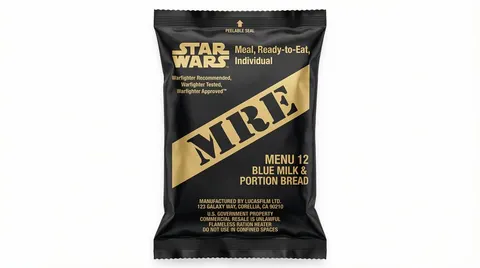 MRE 口粮包装简易设计提示词