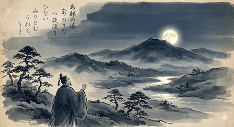 万叶集风格诗歌画
