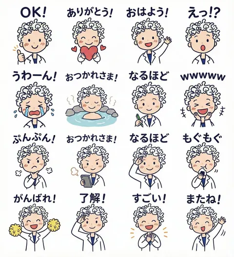 插画转 LINE 表情贴纸集