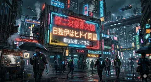赛博朋克二战风格招牌