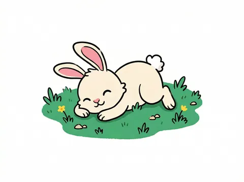 Q 版兔子吉祥物插画