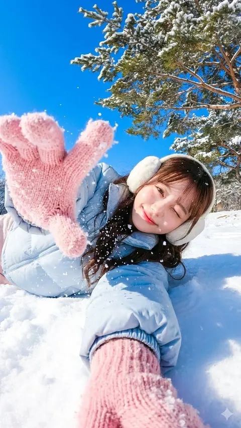 雪地第一人称视角动态人像